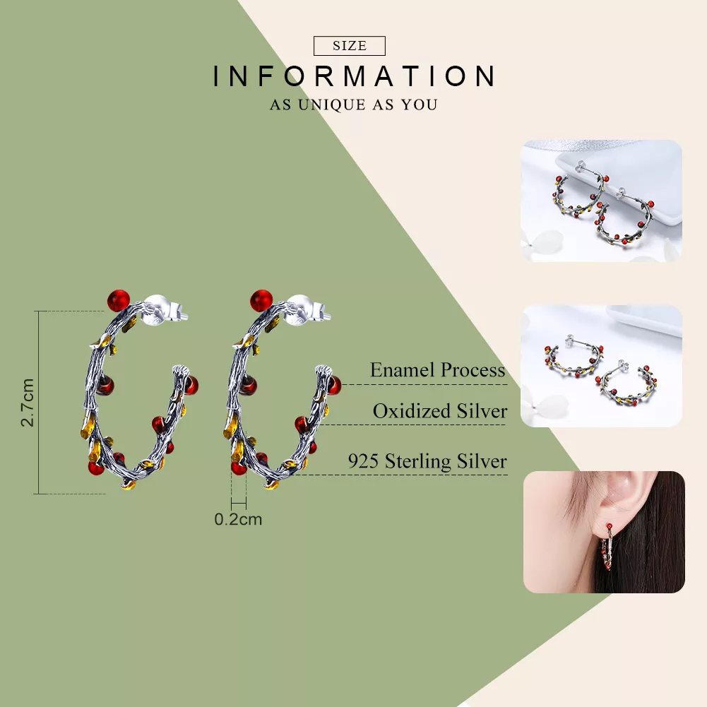 Conjunto de joias Dois tons Cor do outono estilo Pandora - SET005