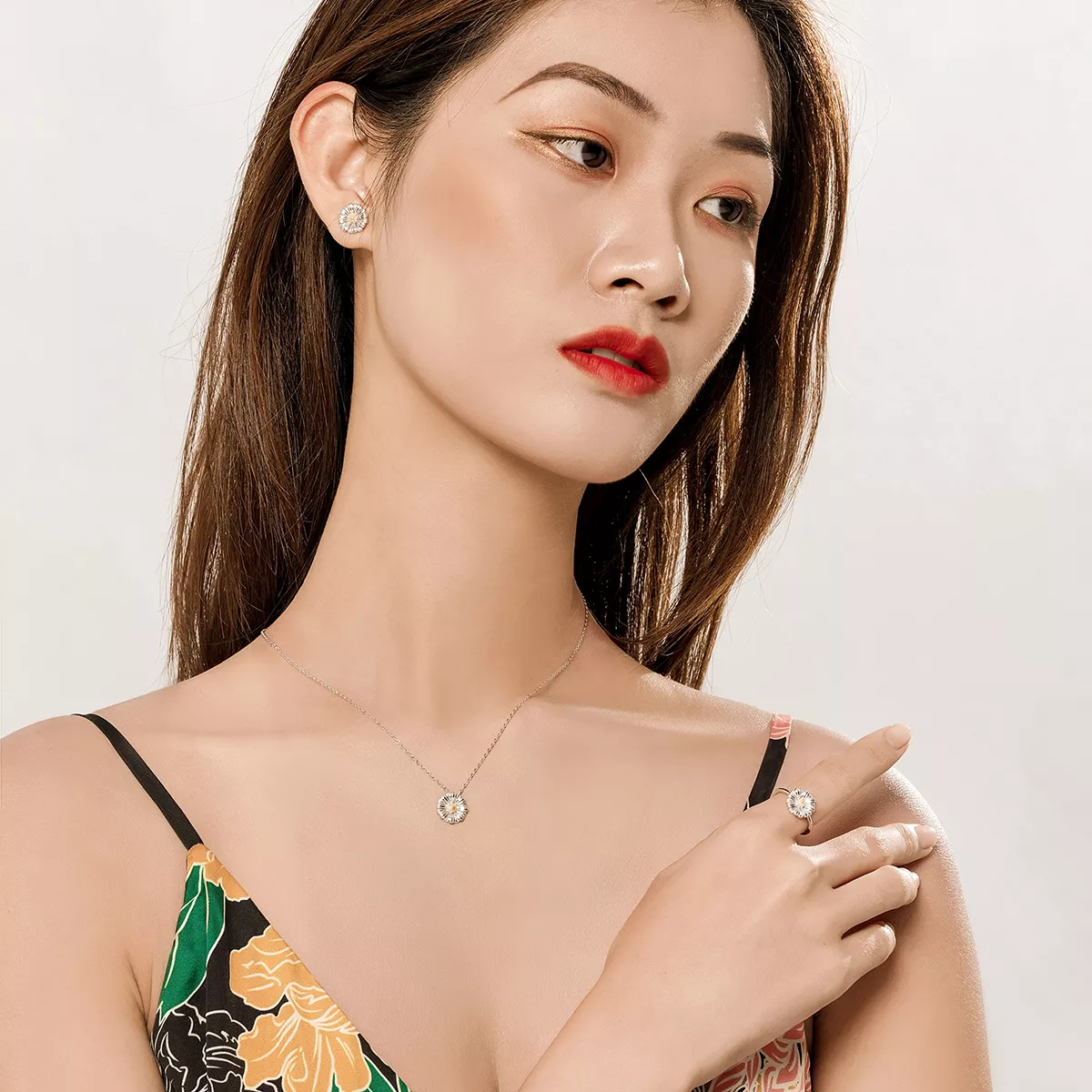 Conjunto de joias Margarida estilo Pandora - SET001