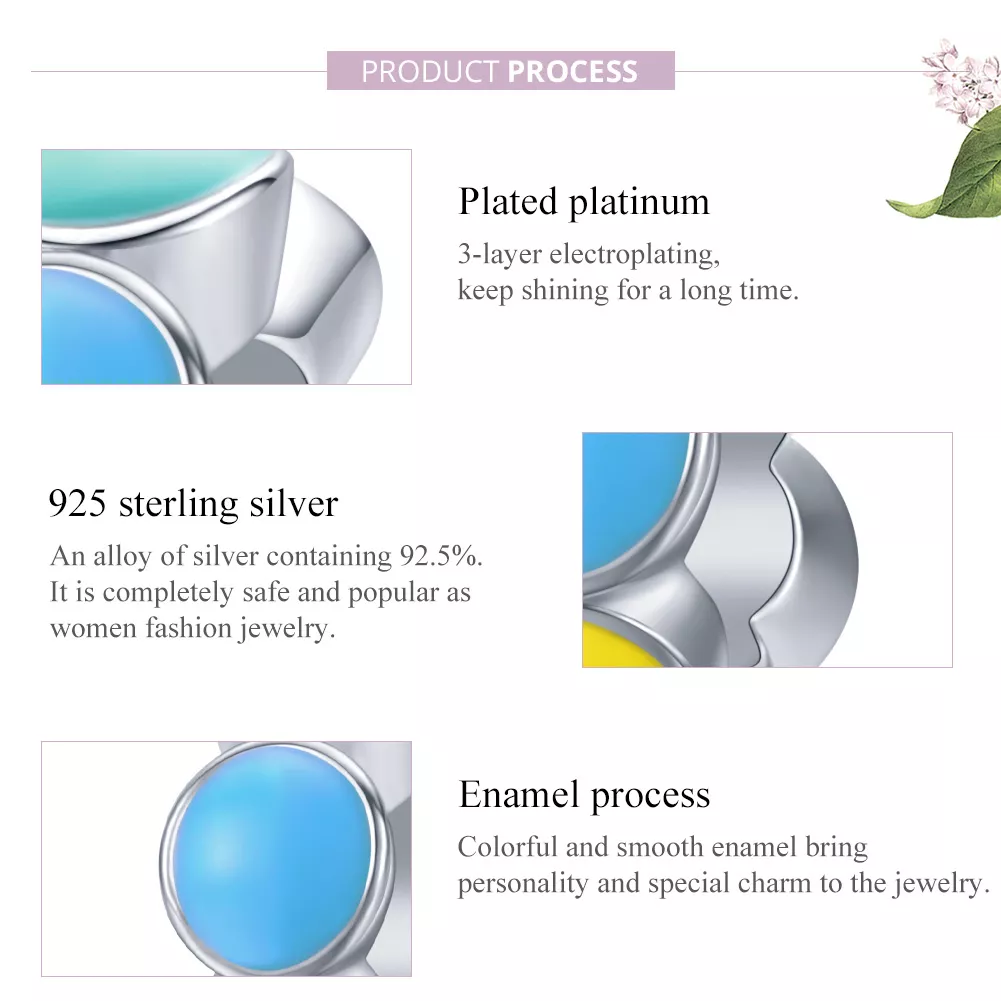 Separador Bolha de arco-íris estilo Pandora - SCC1555