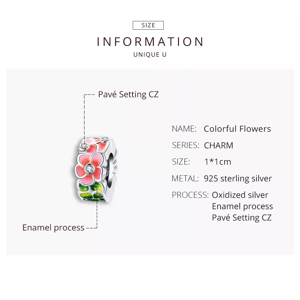 Separador Flores coloridas estilo Pandora - SCC1727