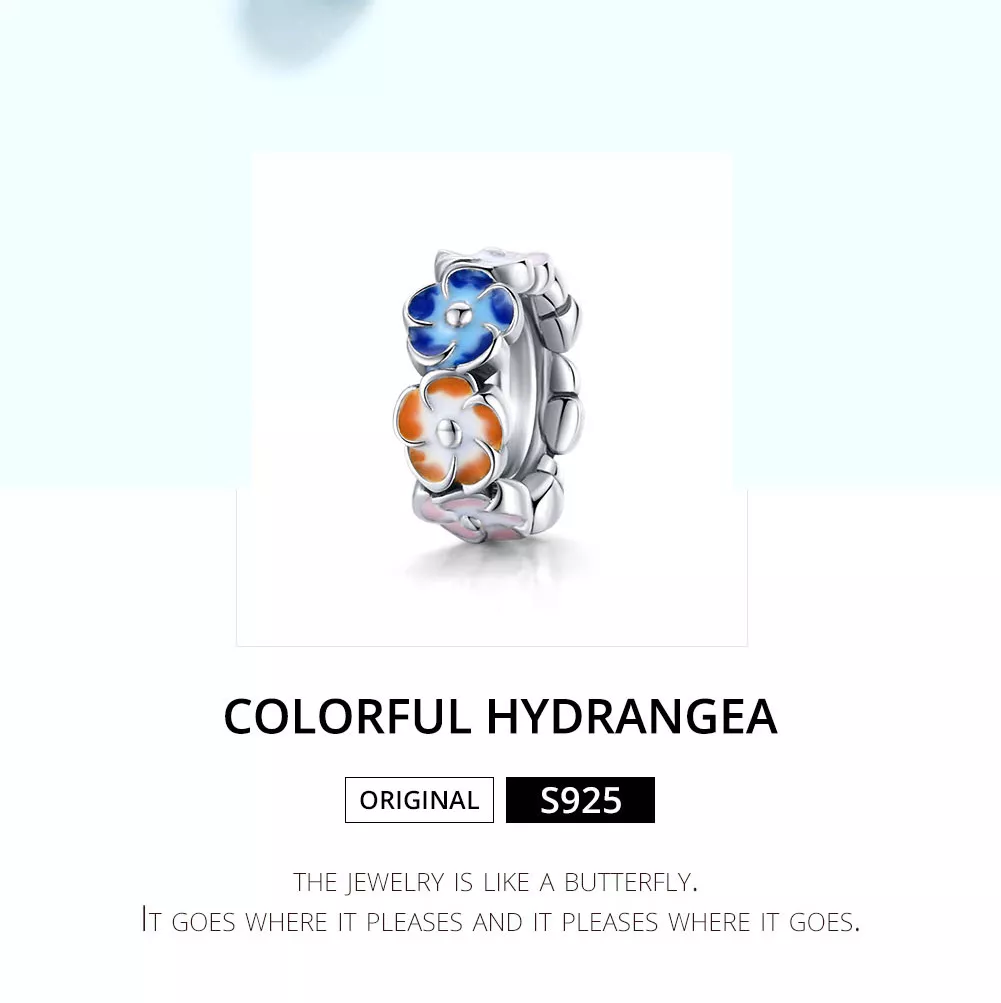 Separador Hortênsia Colorida estilo Pandora - SCC1703