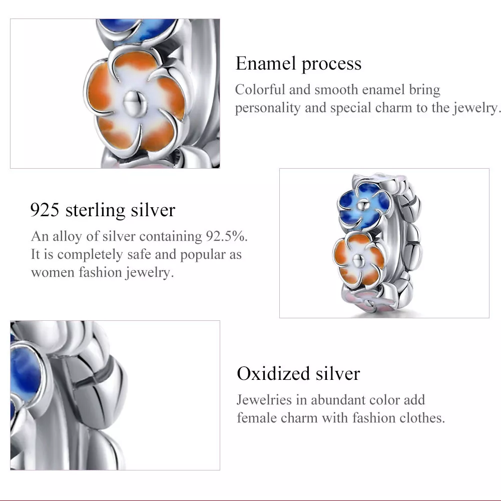 Separador Hortênsia Colorida estilo Pandora - SCC1703