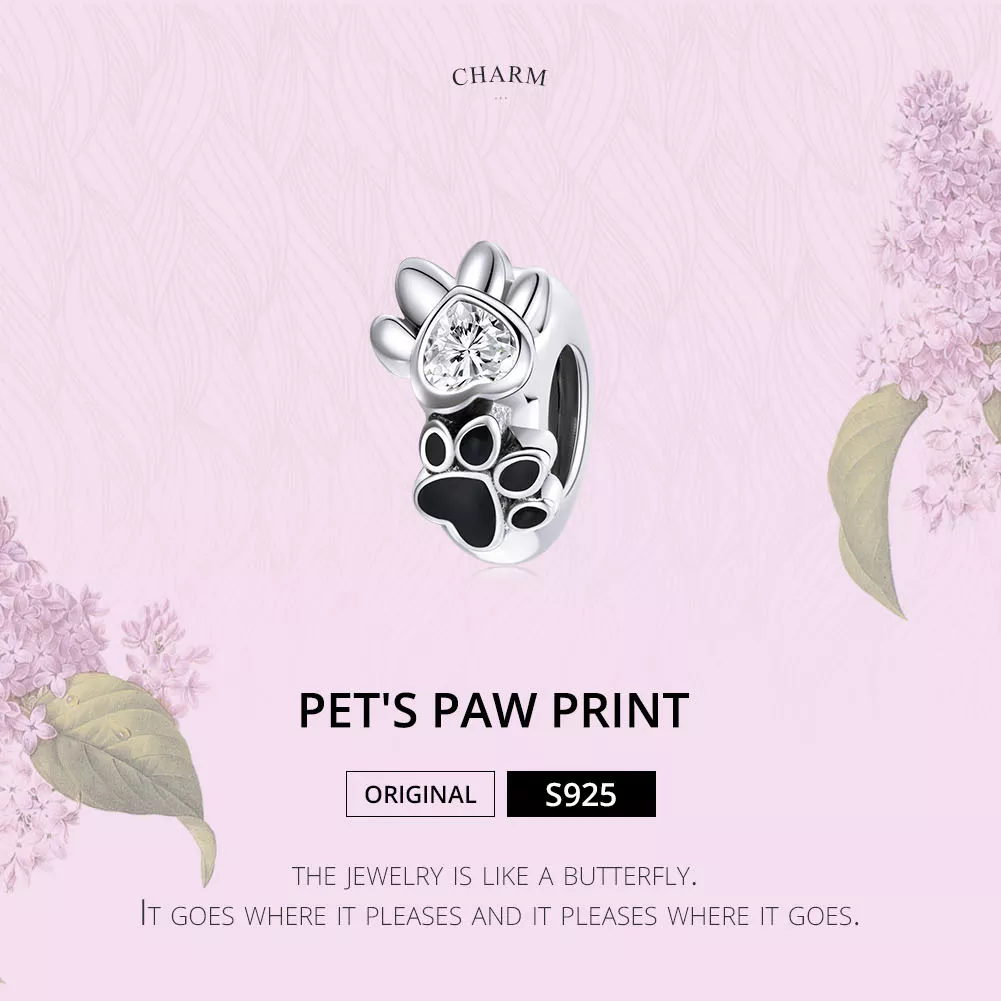 Separador Impressão de pata de brotamento estilo Pandora - SCC1846