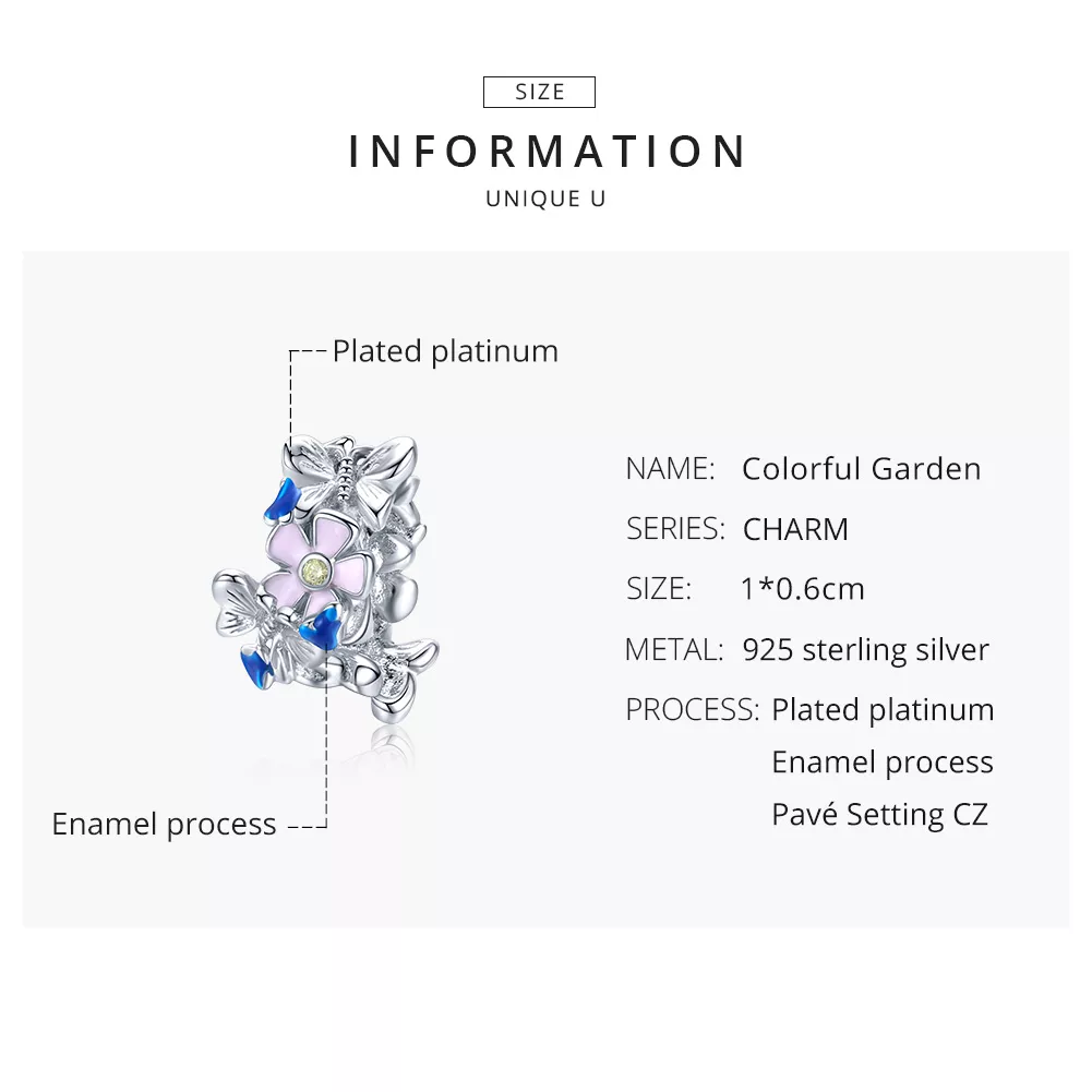 Separador Jardim colorido estilo Pandora - BSC288