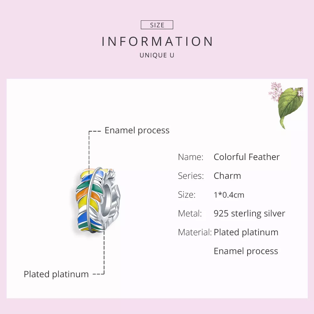 Separador Pena Colorida estilo Pandora - BSC305