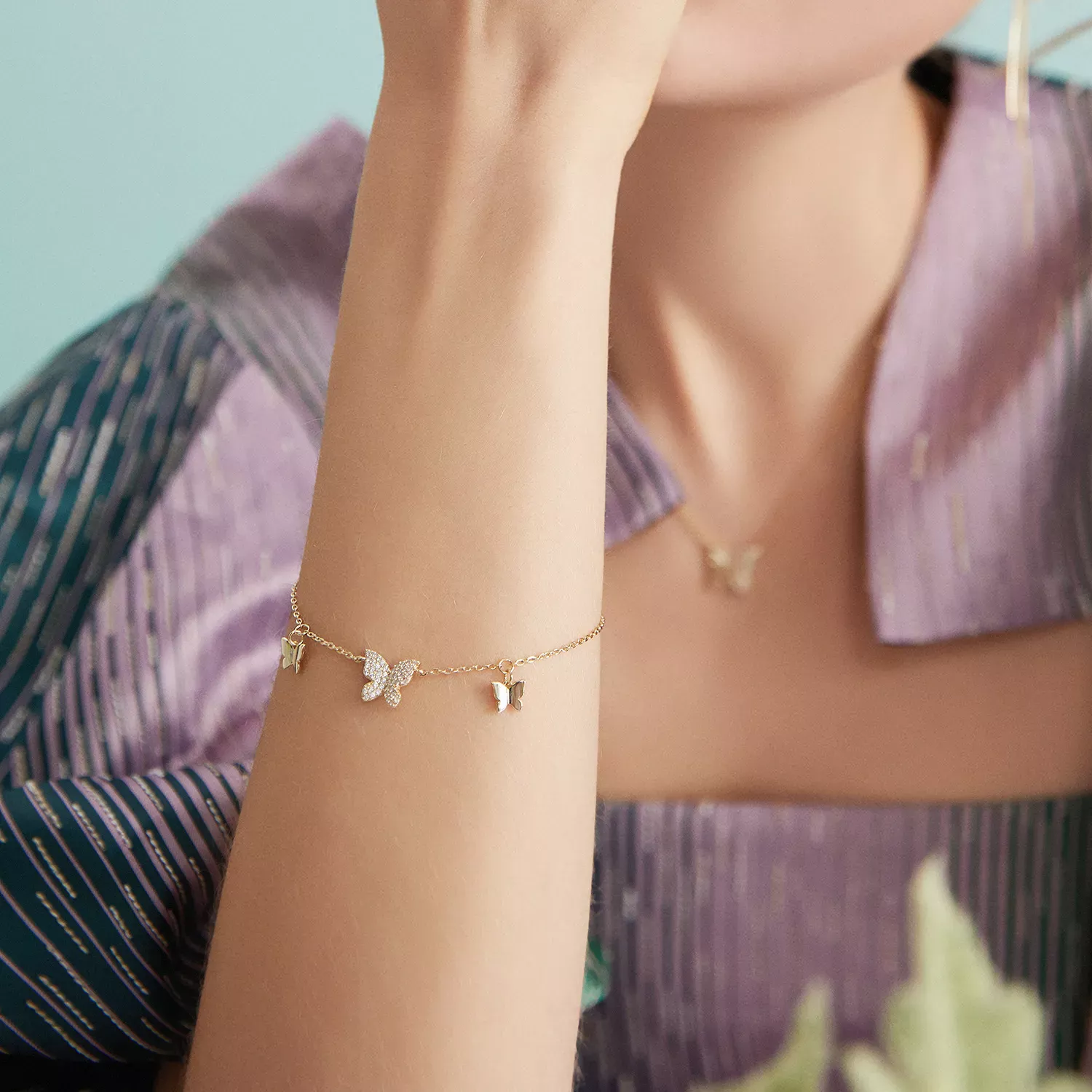 Pandora Style Butterfly Effect Bracelet - BSB064