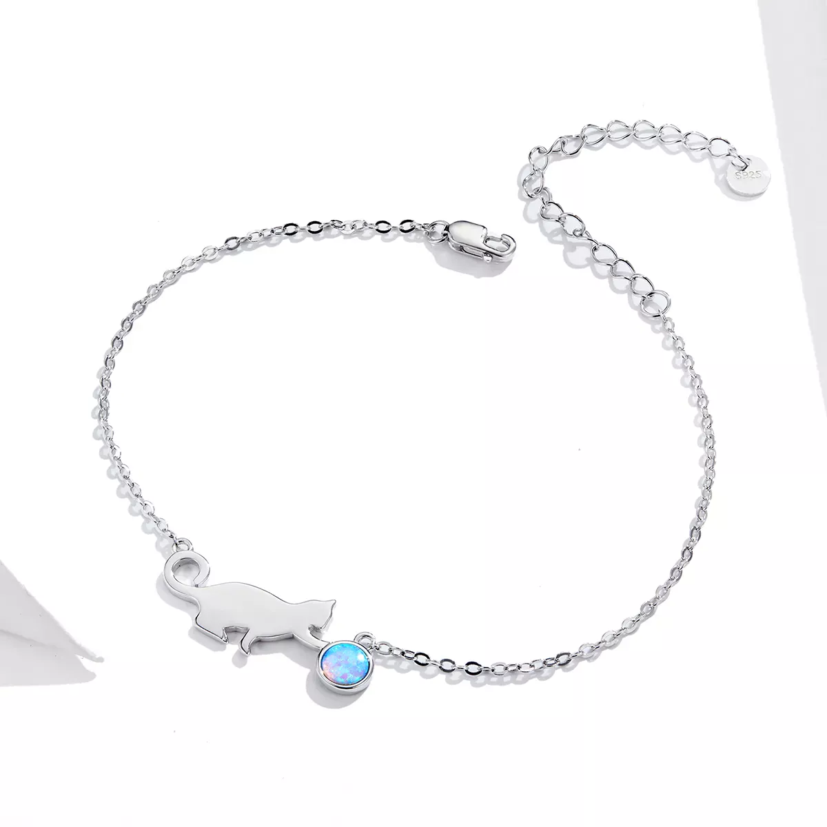 Pandora Style Opal Cat Bracelet - SCB175