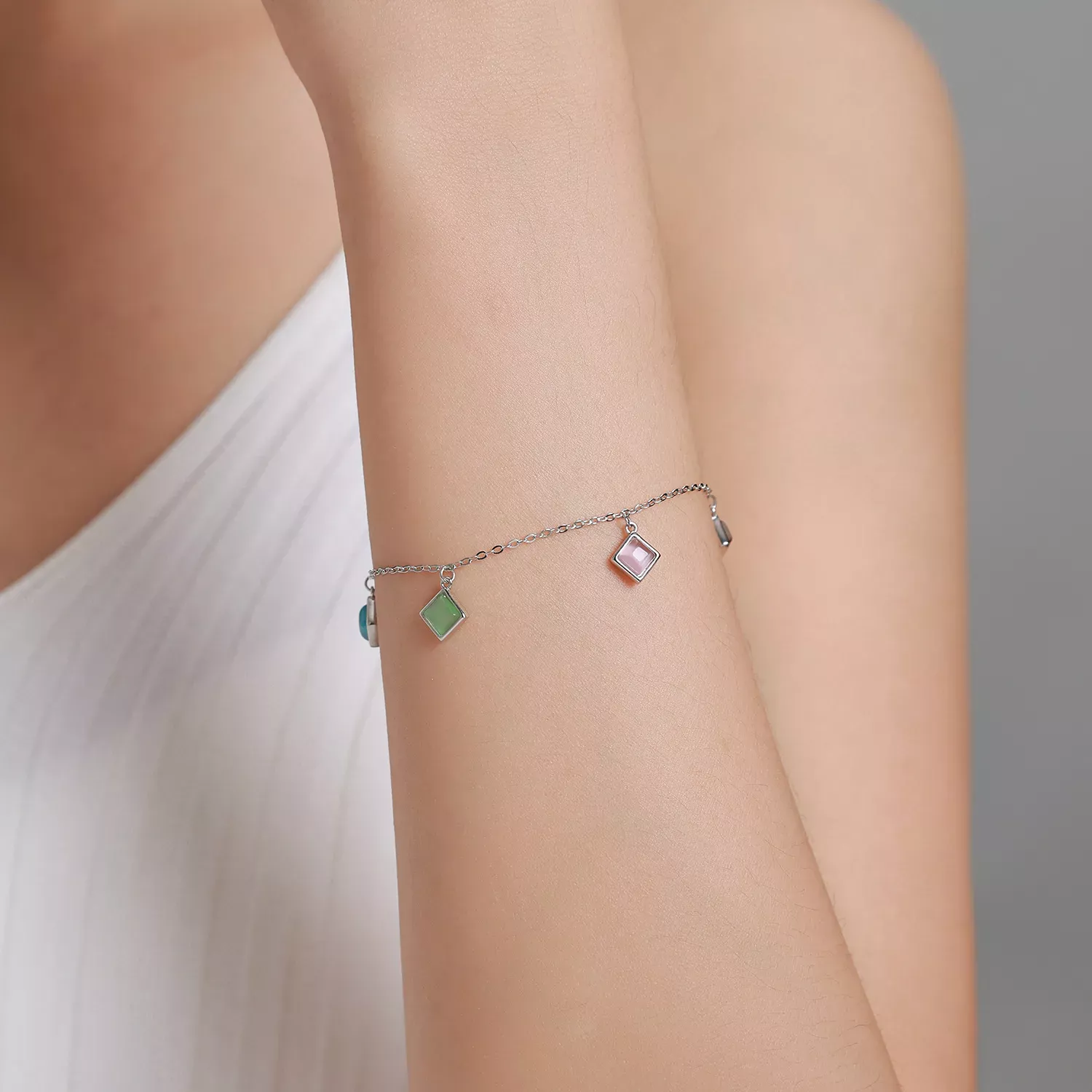 Pandora Style Simple Geometry Bracelet - SCB224