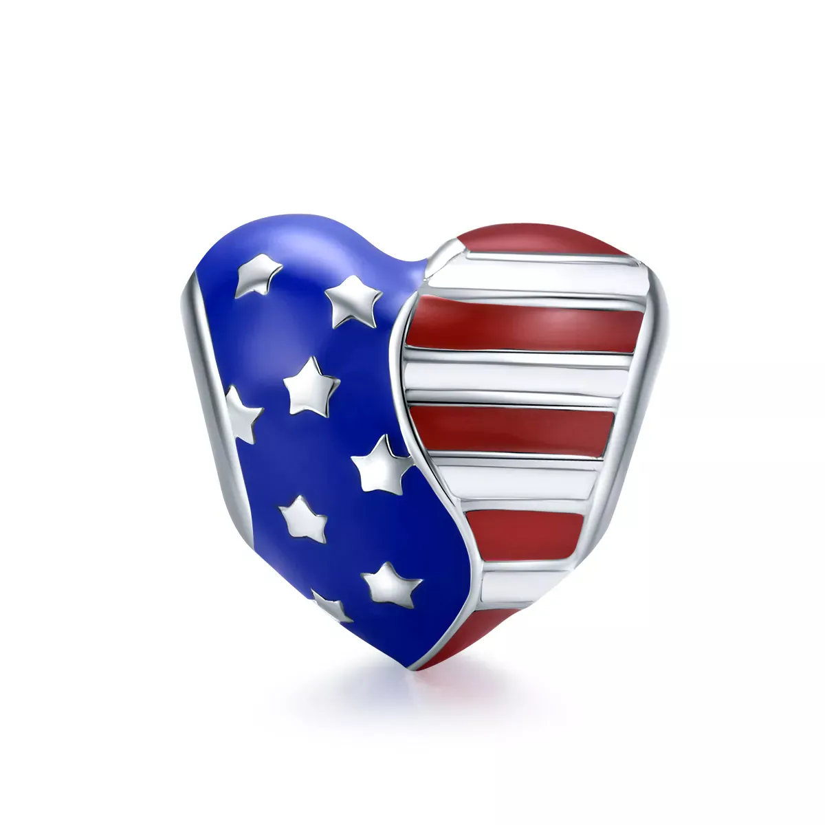 Pandora Style American Flag Charm - BSC281 Pandora Style American Flag Charm - BSC281