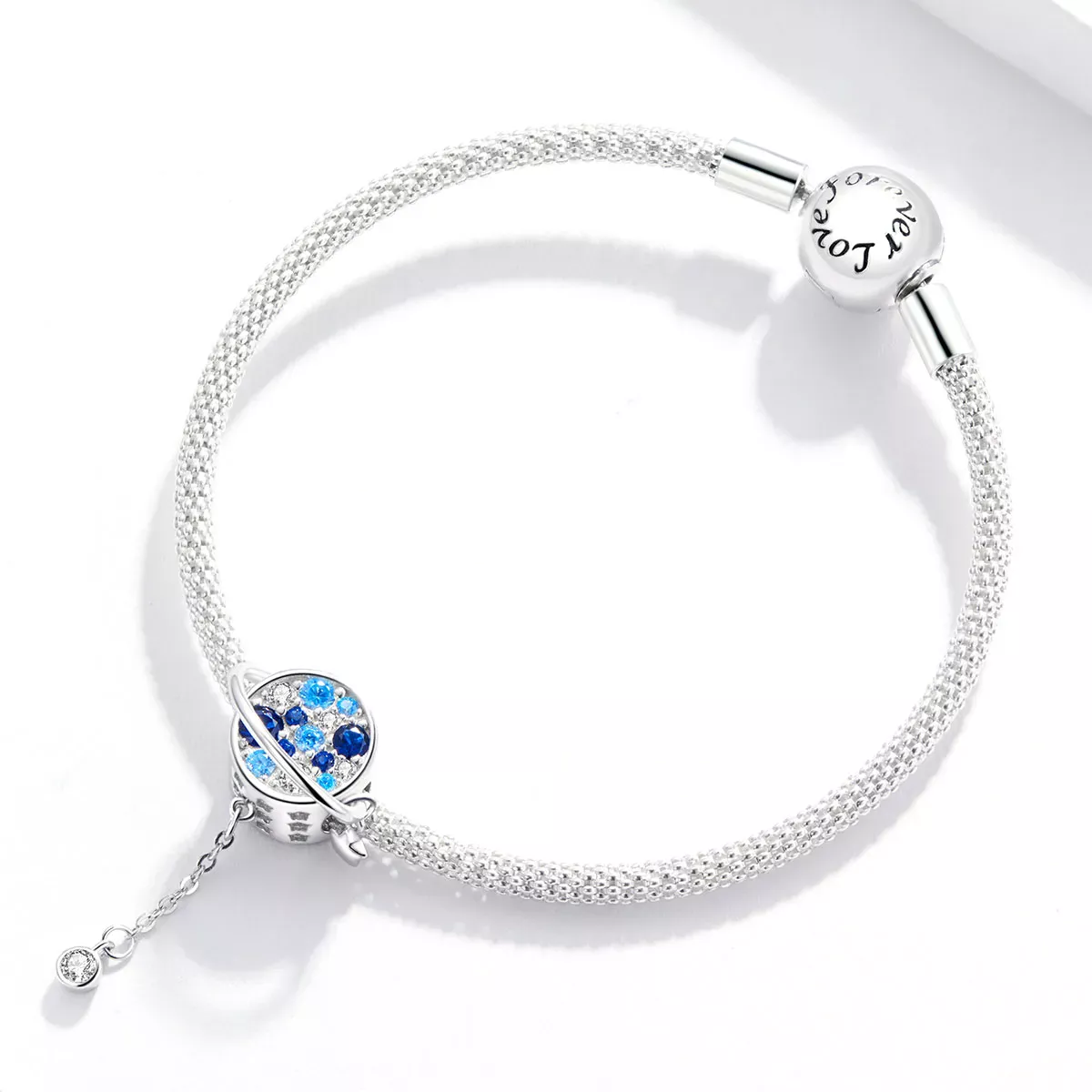 Pandora Style Blue Planet Charm - BSC365