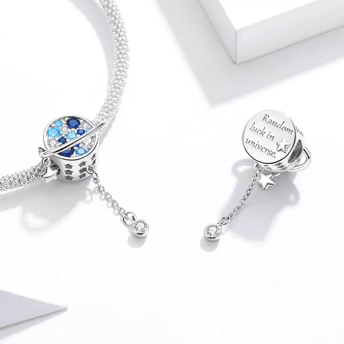 Pandora Style Blue Planet Charm - BSC365