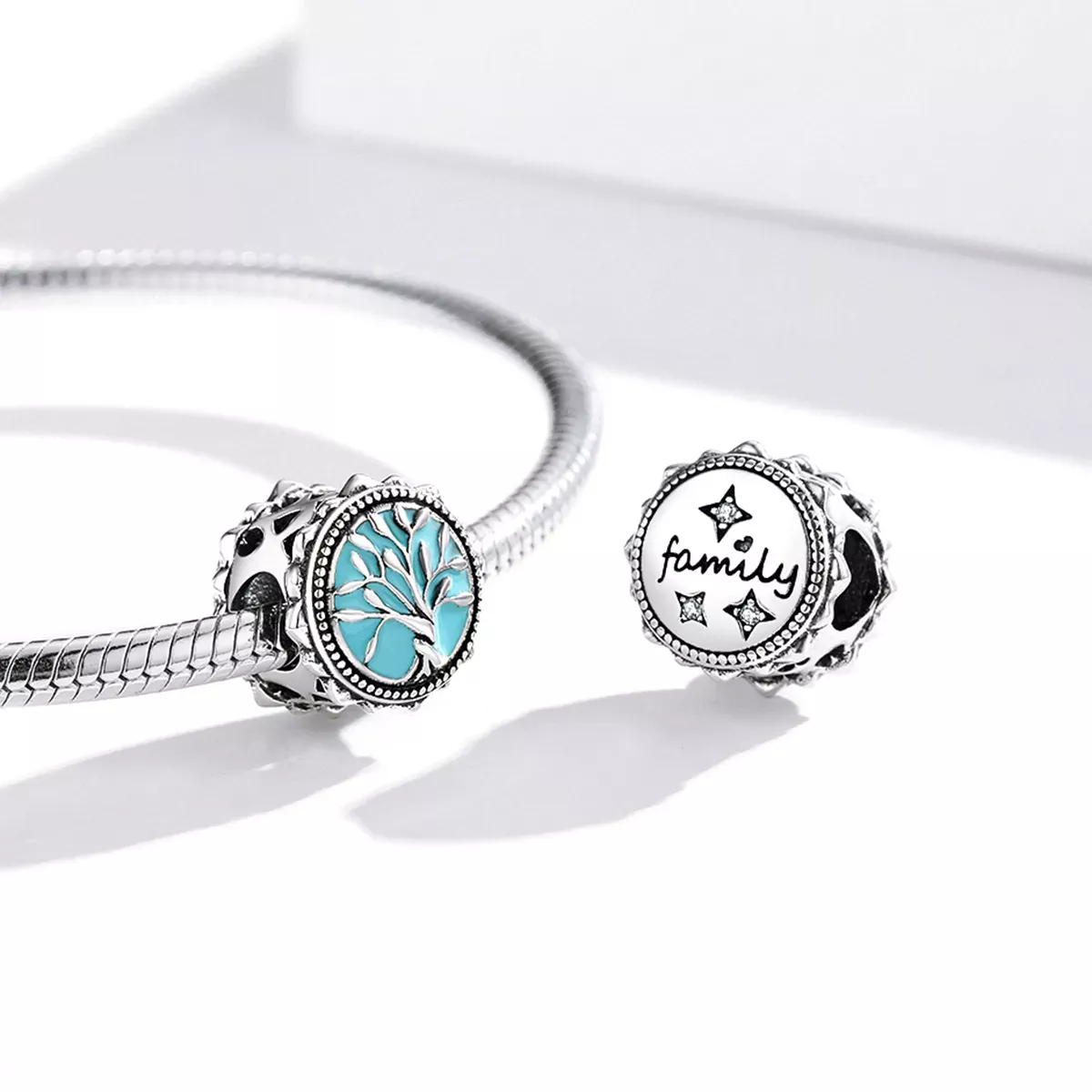 Pandora Style Blue Tree of Life Charm - BSC503