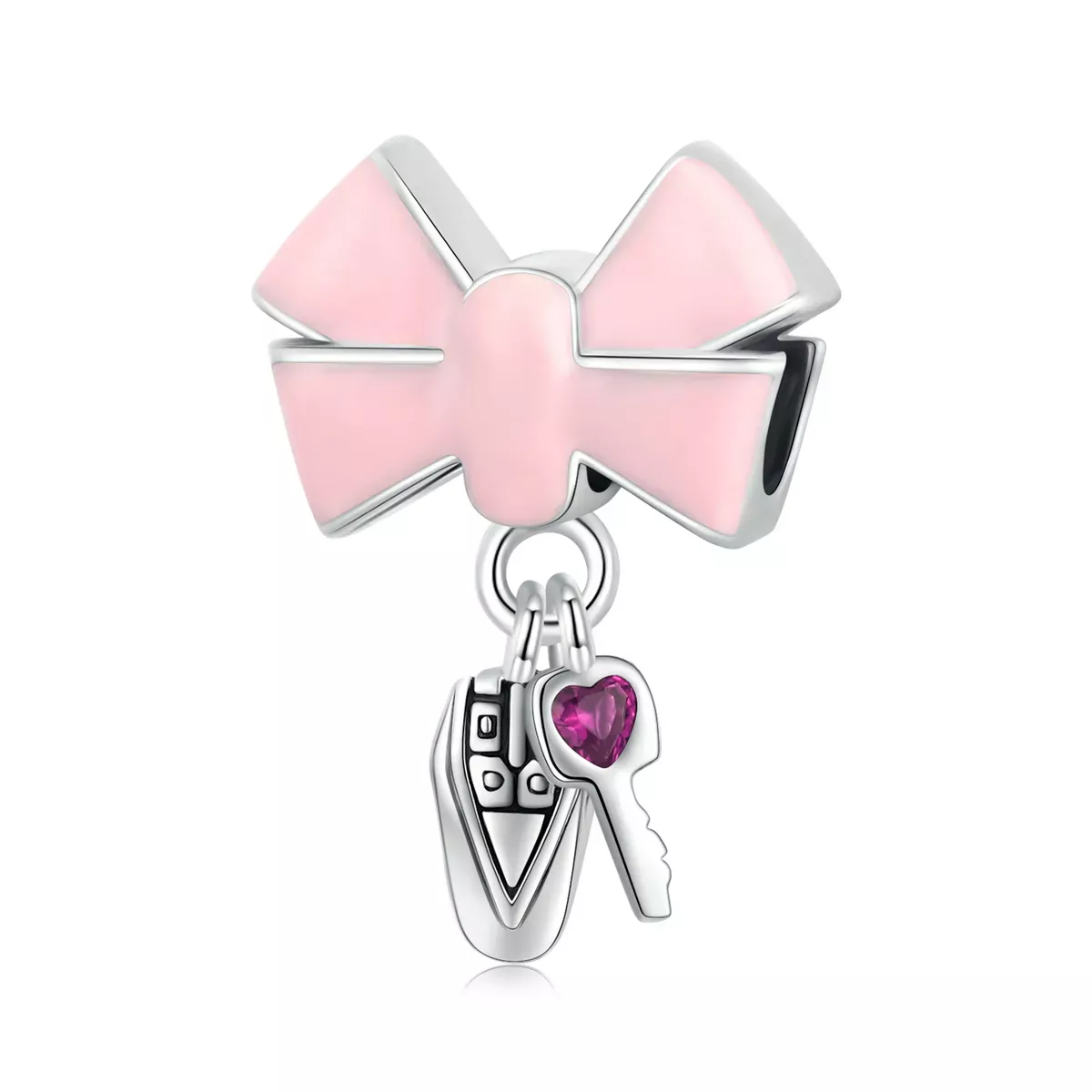 Pandora Style Bow Car Key Charm - SCC1974