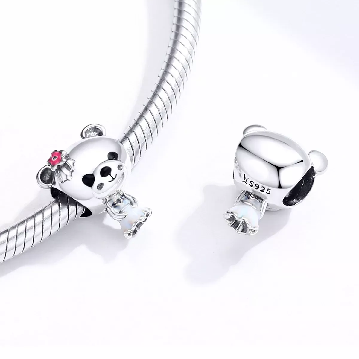 Pandora Style Bride Bear Charm - SCC1474