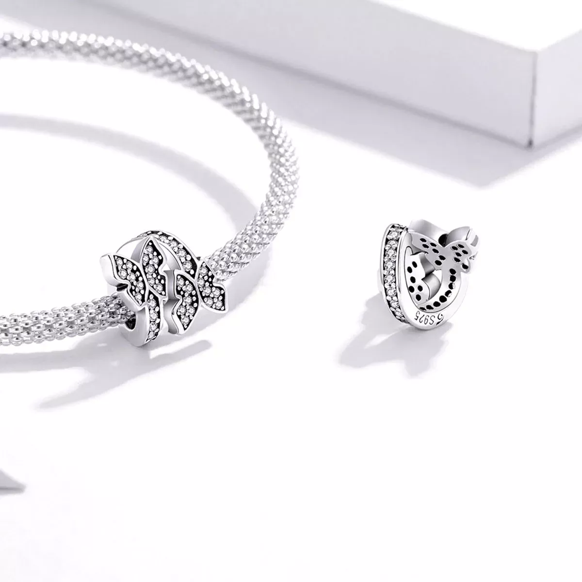 Pandora Style Butterflies Around Charm - BSC379