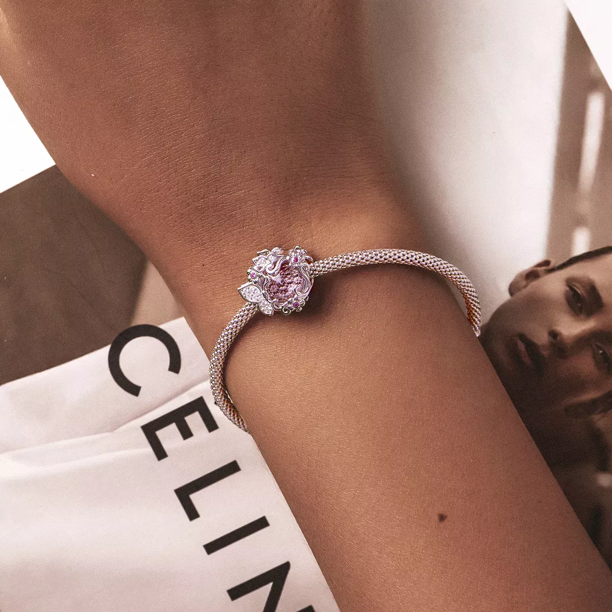 Pandora Style Butterflies Flying Charm - BSC552