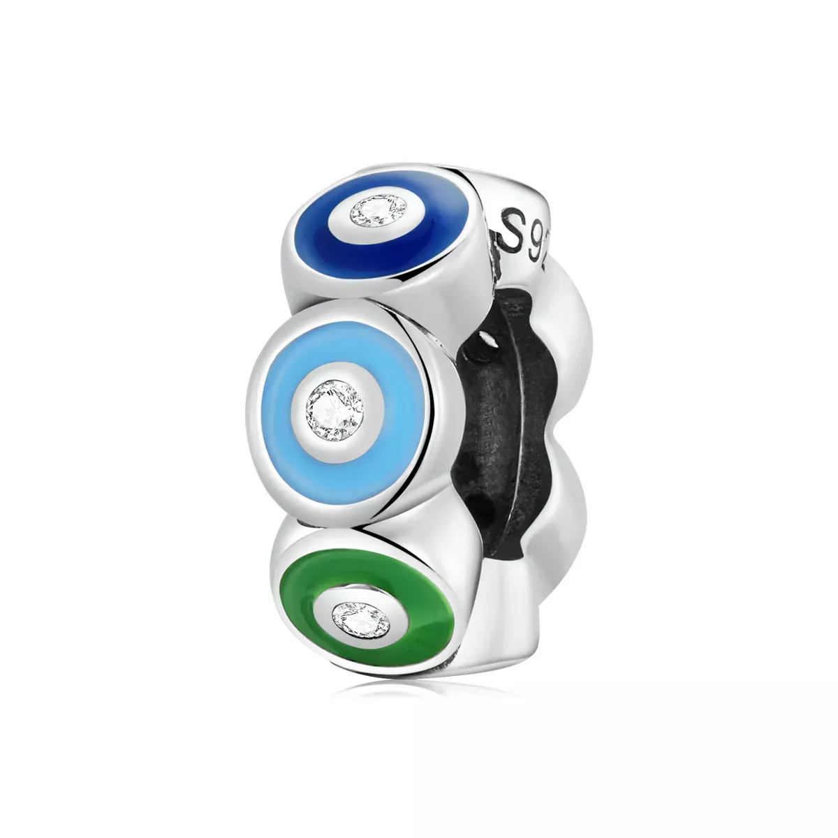 Pandora Style Colorful Demon Eye Spacer Charm - SCC2129