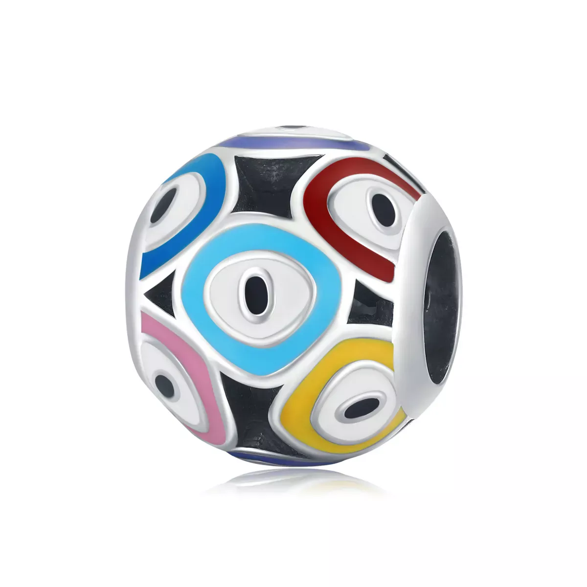 Pandora Style Colorful Devil Eye Charm - BSC585 Pandora Style Colorful Devil Eye Charm - BSC585