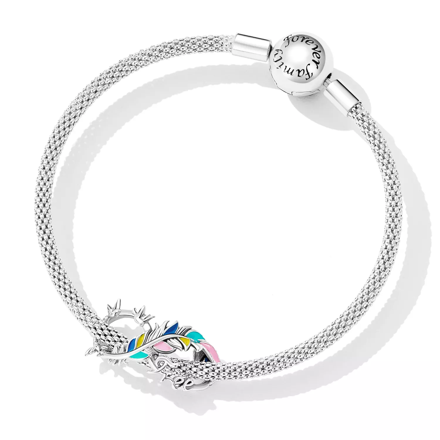 Pandora Style Feather Infinity Symbol Charm - SCC2322