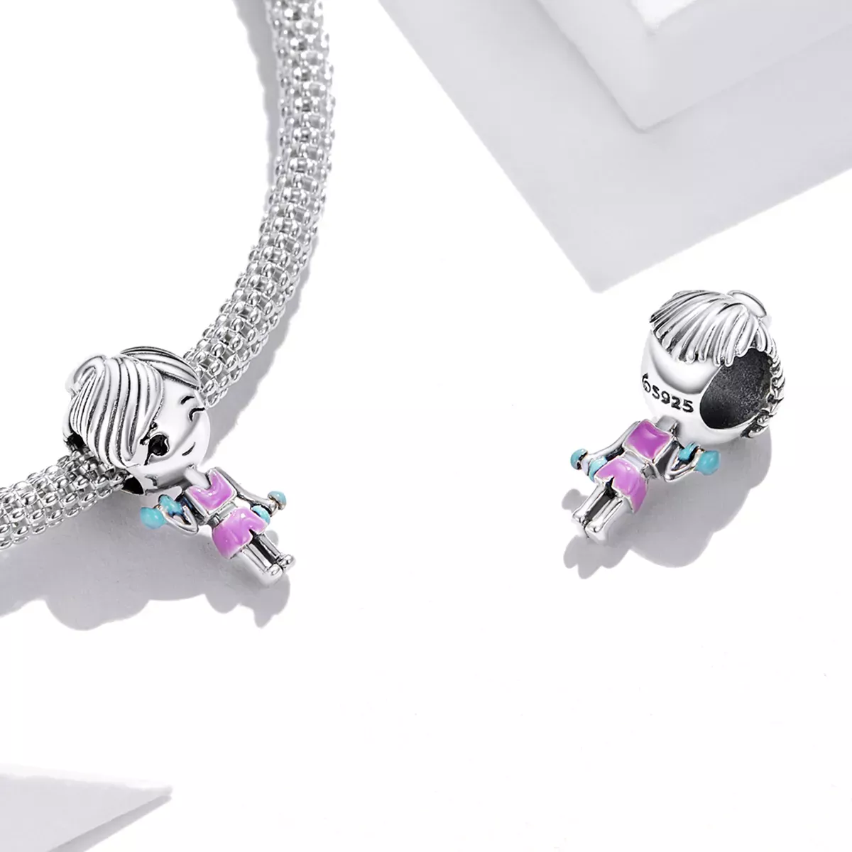 Pandora Style Fitness Girl Charm - BSC488
