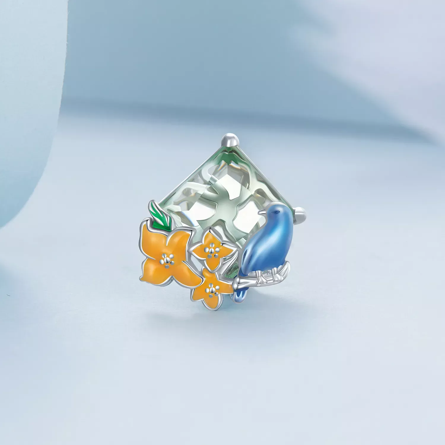 Pandora Style Flowers and Birds Charm - BSC646
