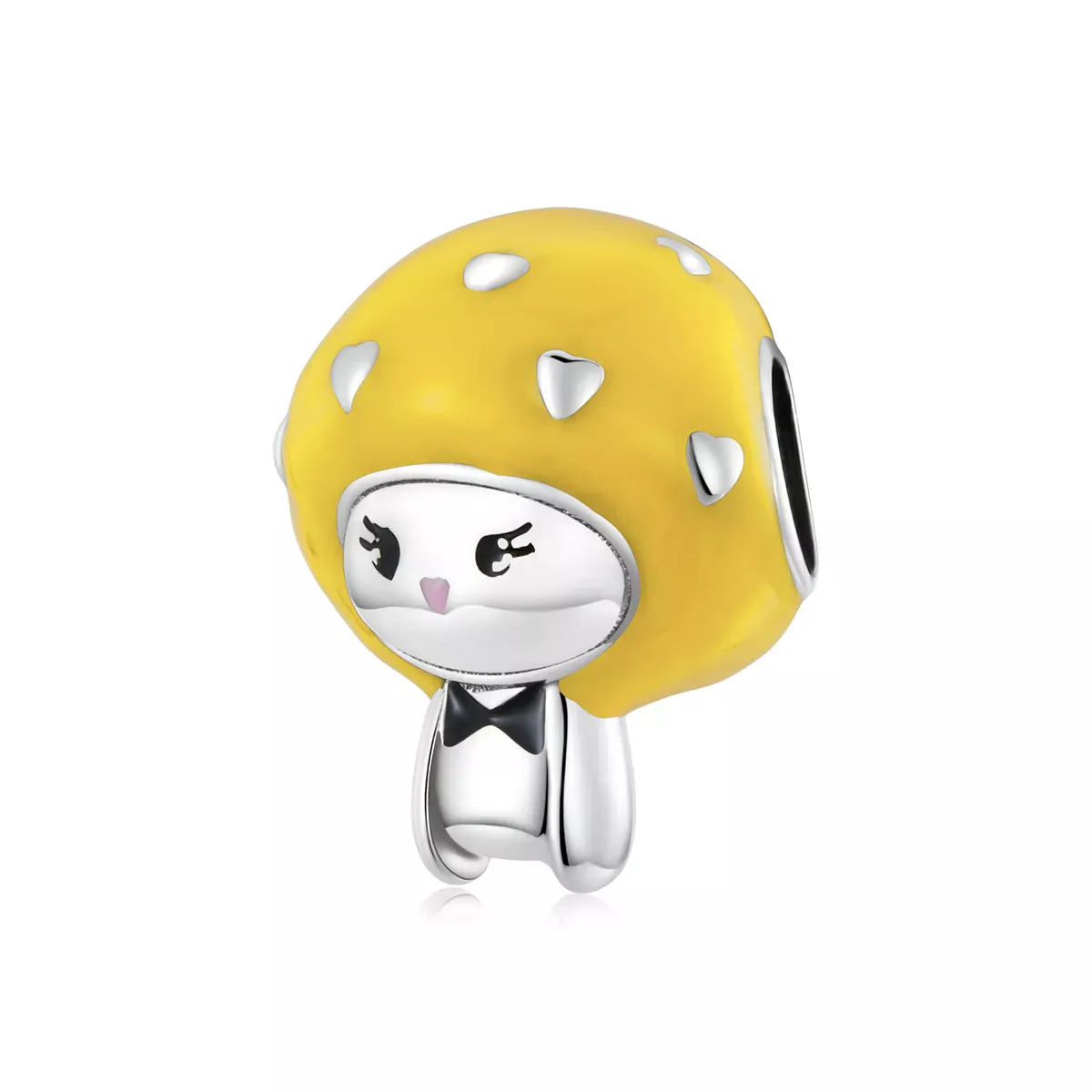 Pandora Style Fun Little Mushroom - Lemon Yellow Charm - SCC2149 Pandora Style Fun Little Mushroom - Lemon Yellow Charm - SCC2149