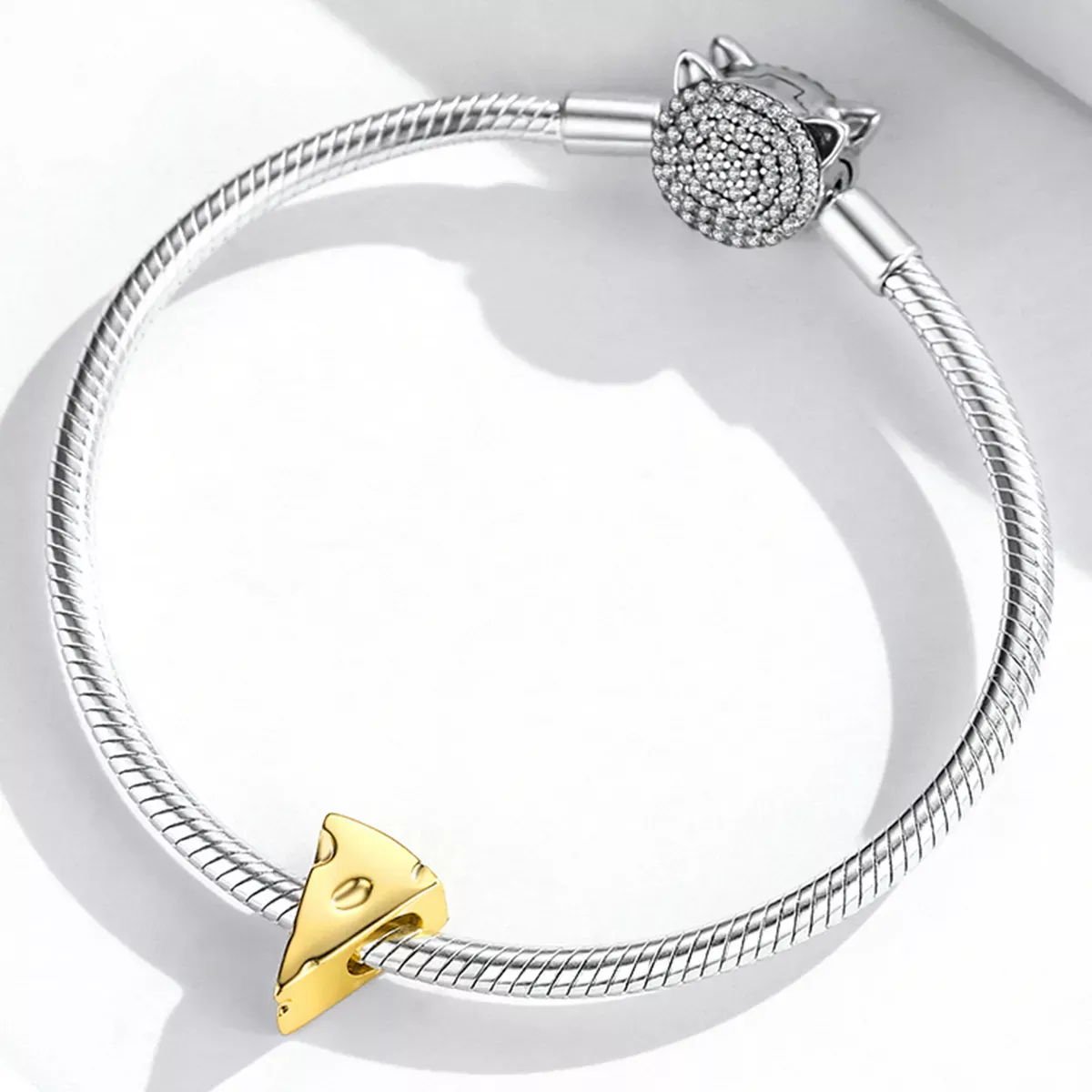 Pandora Style Golden Cheese Charm - SCC2016