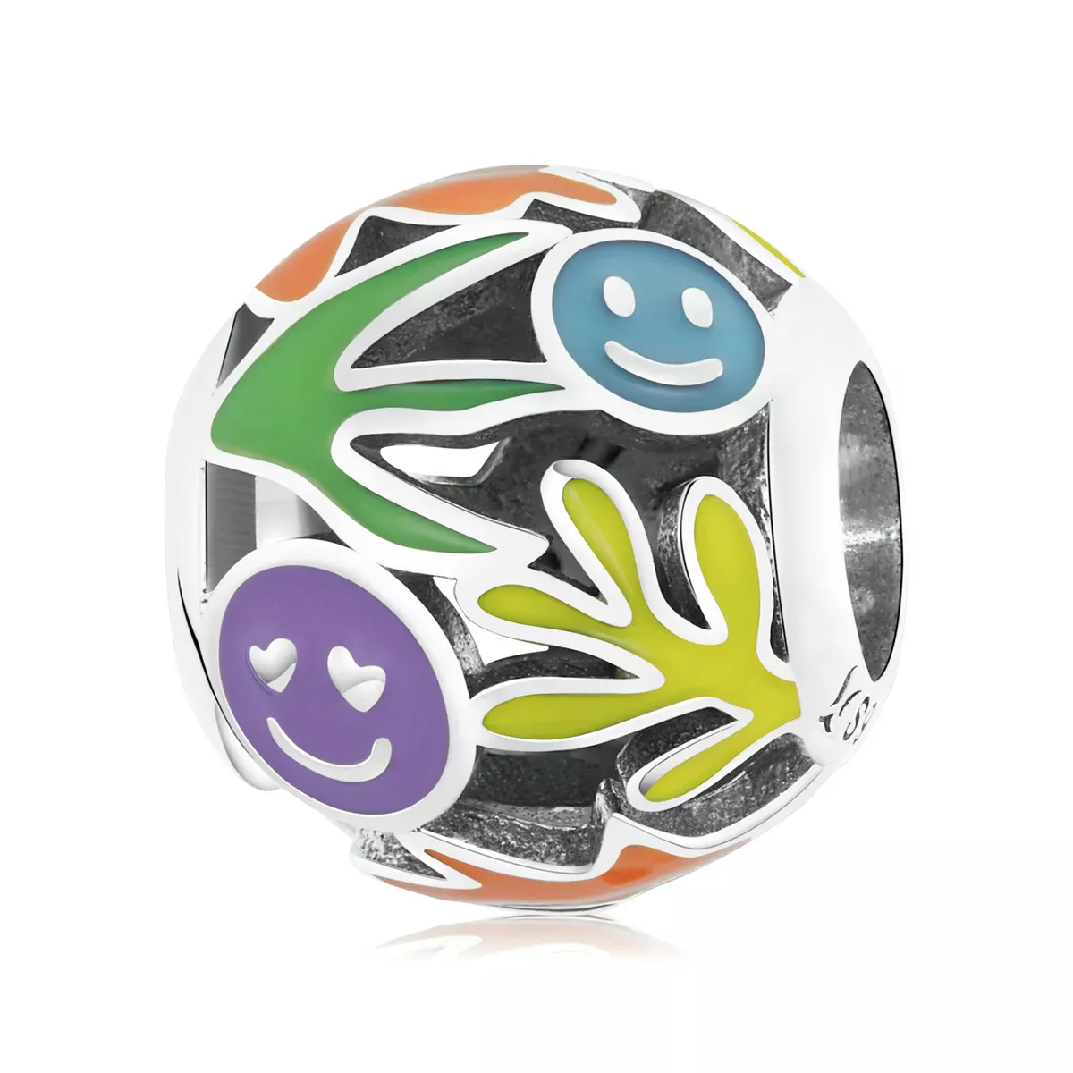 Pandora Style Grass Smiley Charm - SCC2163