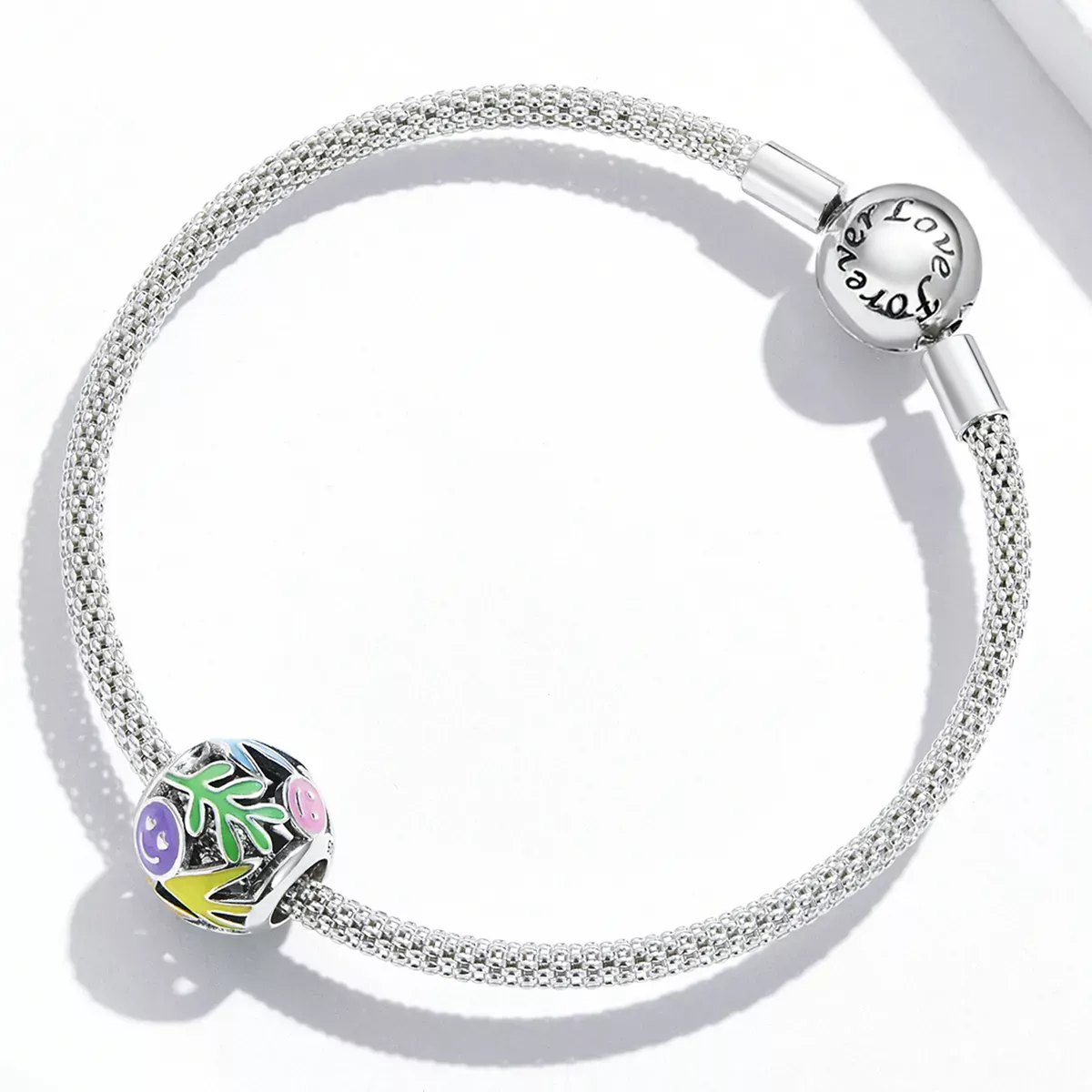 Pandora Style Grass Smiley Charm - SCC2163
