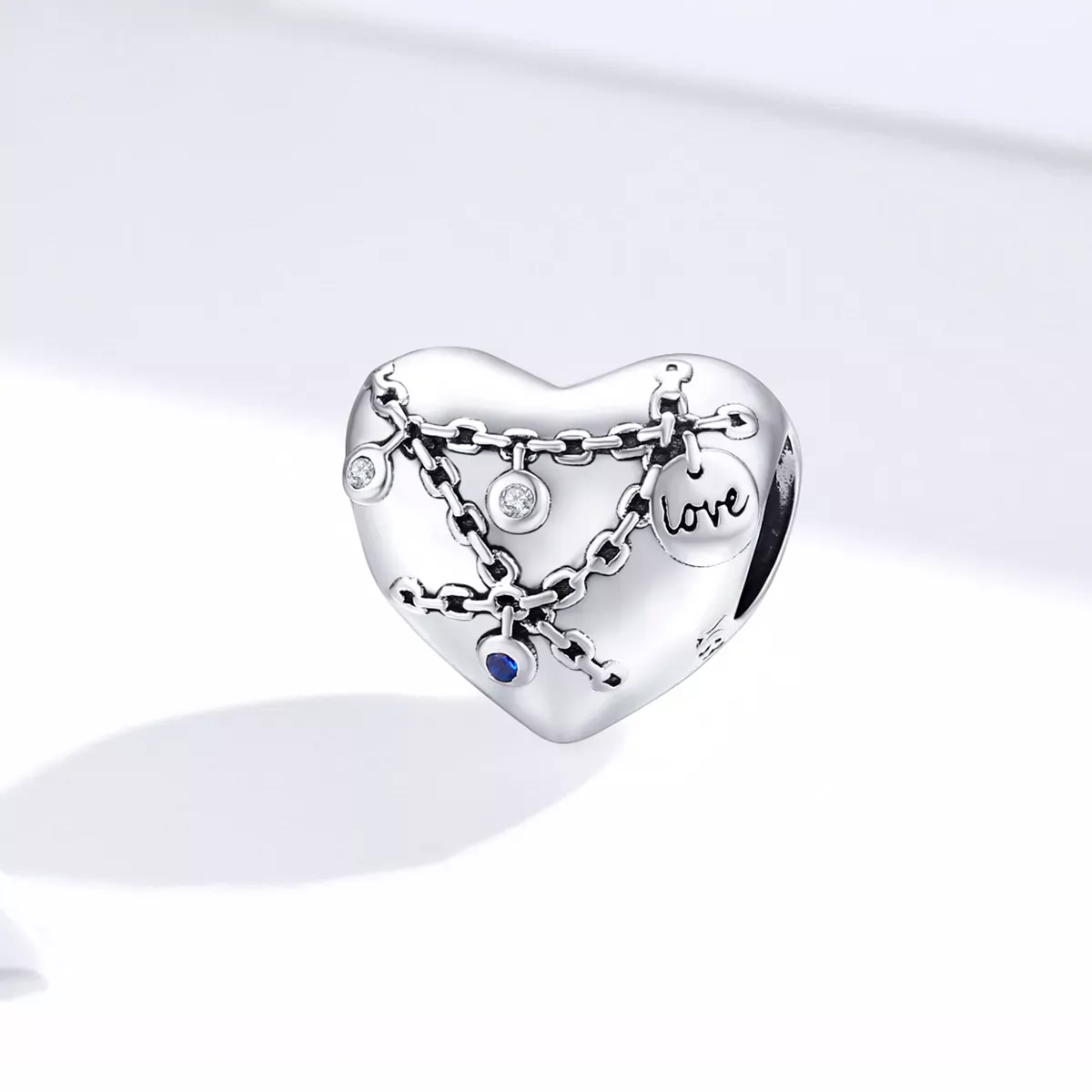Pandora Style Heart Lock Charm - SCC1538