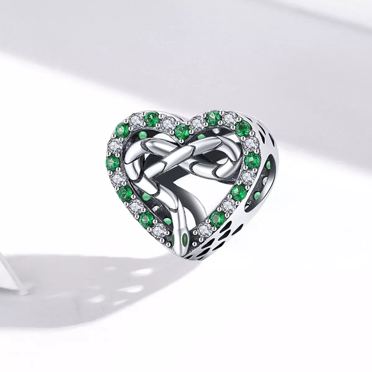 Pandora Style Heart Snake Charm - BSC507