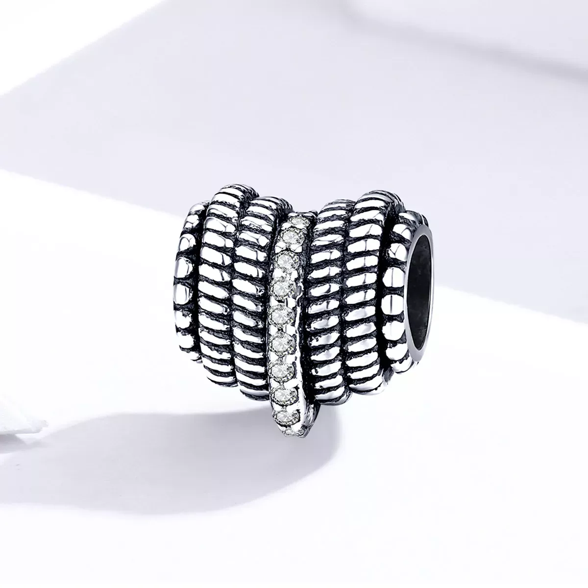 Pandora Style Heart Weaving Charm - SCC1470