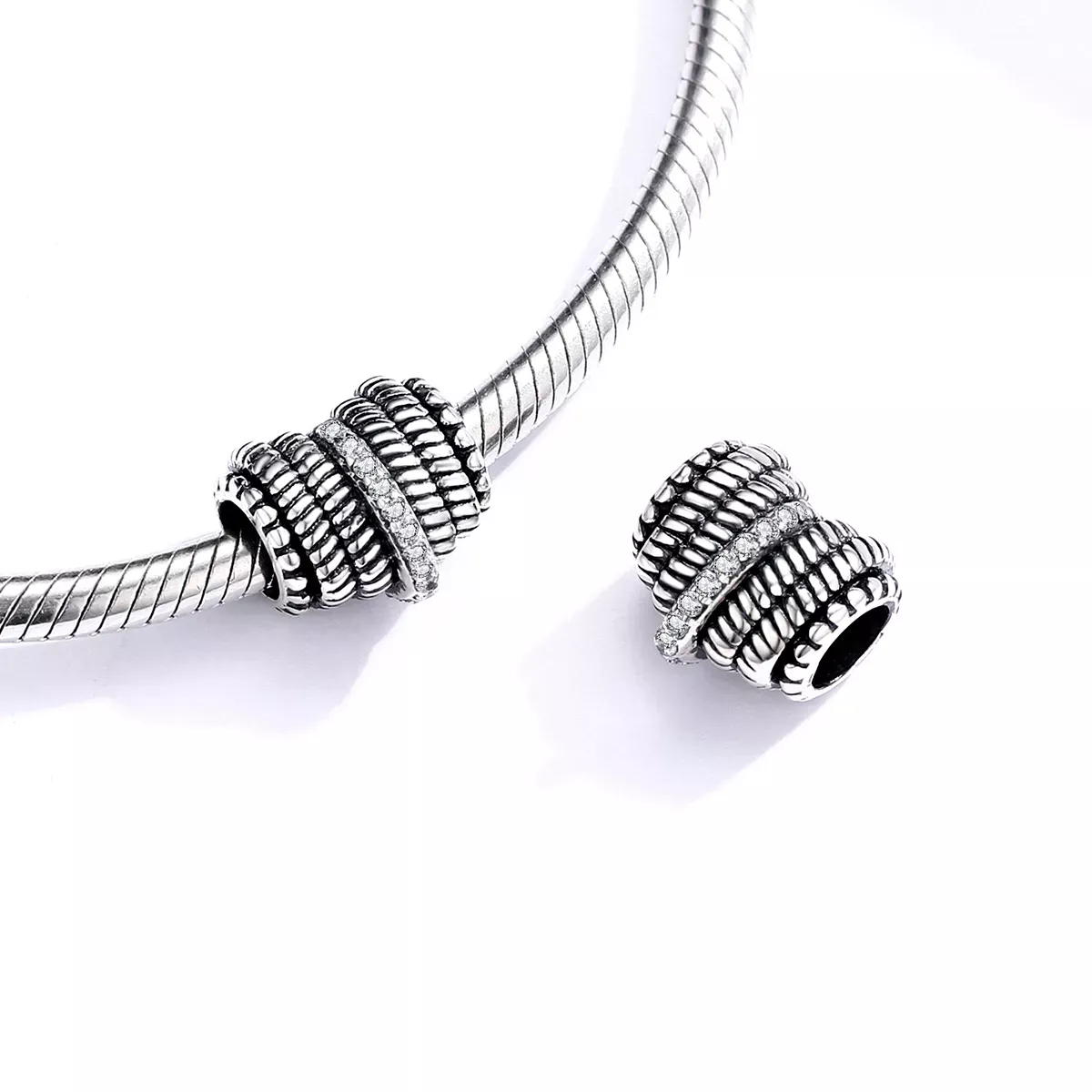 Pandora Style Heart Weaving Charm - SCC1470