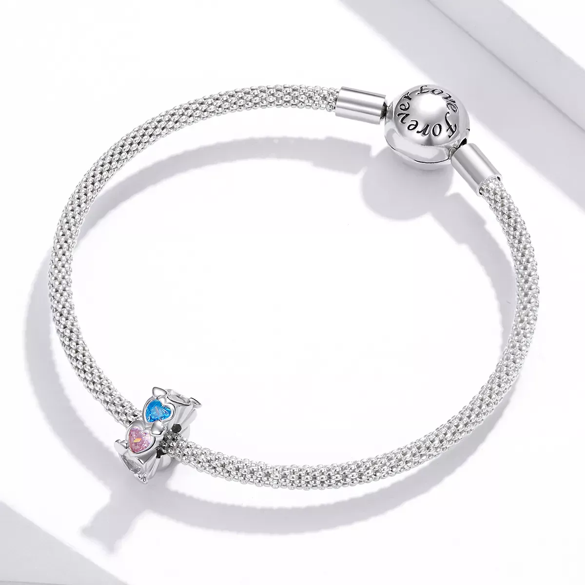 Pandora Style Heart-To-Heart Charm - BSC408