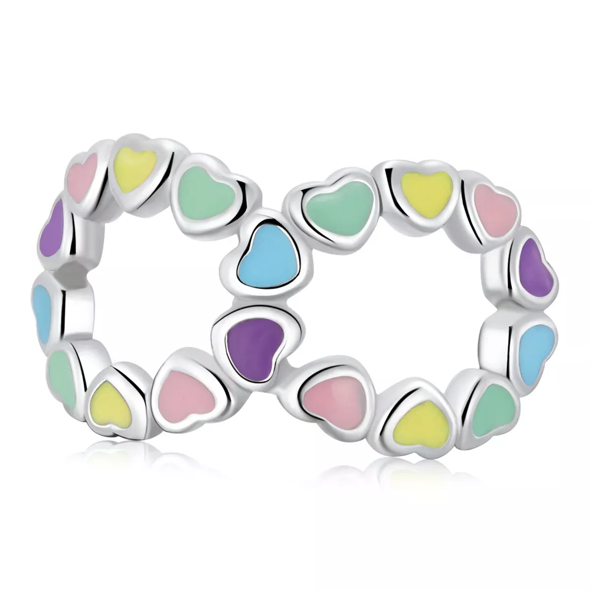 Pandora Style Infinite Rainbow Heart Charm - SCC2160 Pandora Style Infinite Rainbow Heart Charm - SCC2160