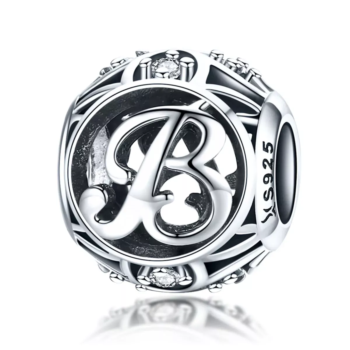Pandora Style Letter-B Charm - SCC738-B Pandora Style Letter-B Charm - SCC738-B