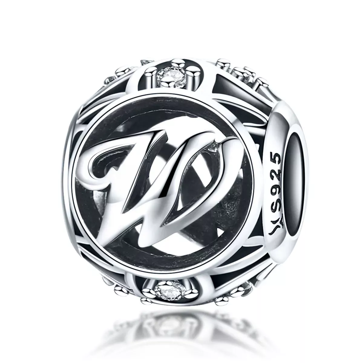 Pandora Style Letter-W Charm - SCC738-W