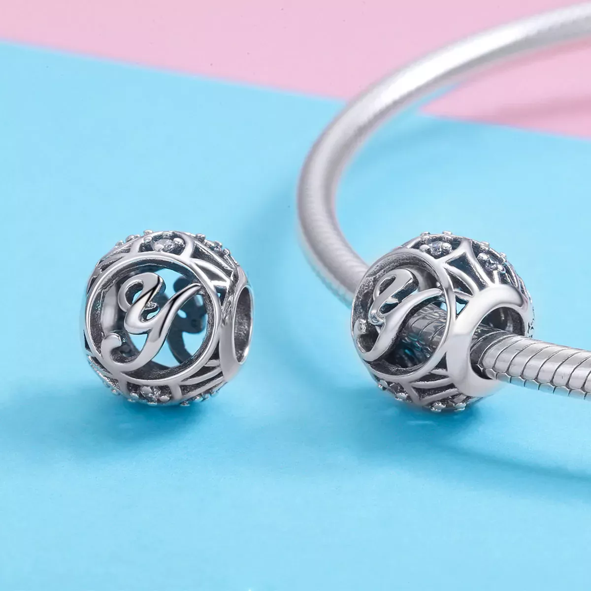 Pandora Style Letter-Y Charm - SCC738-Y