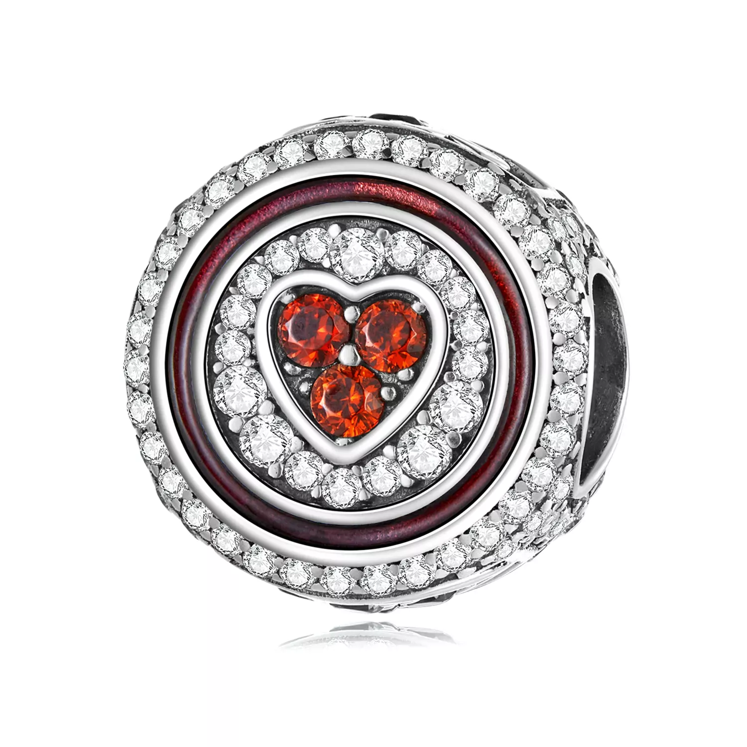 Pandora Style Lucky Heart Charm - BSC620 Pandora Style Lucky Heart Charm - BSC620