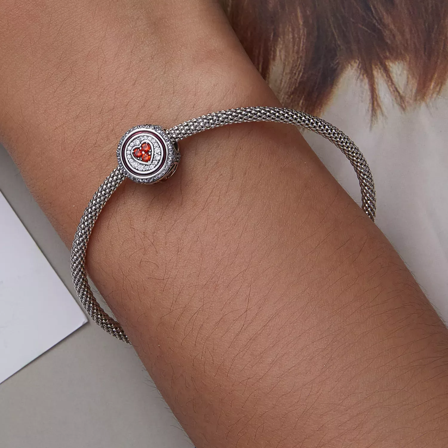 Pandora Style Lucky Heart Charm - BSC620