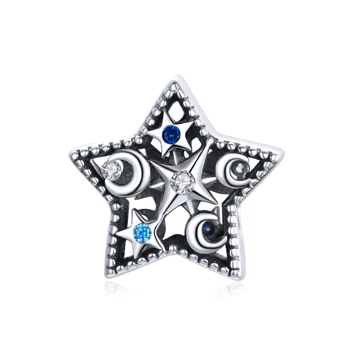 Pandora Style Moon and Stars Charm - BSC441
