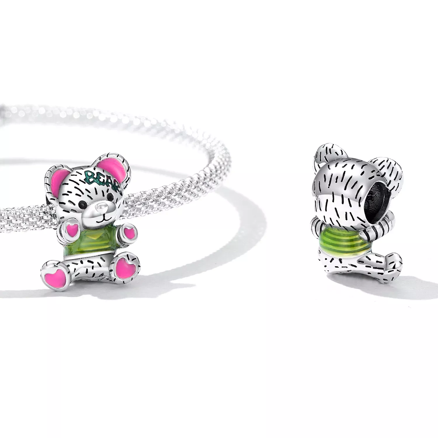 Pandora Style Neon Bear Doll Charm - SCC2231