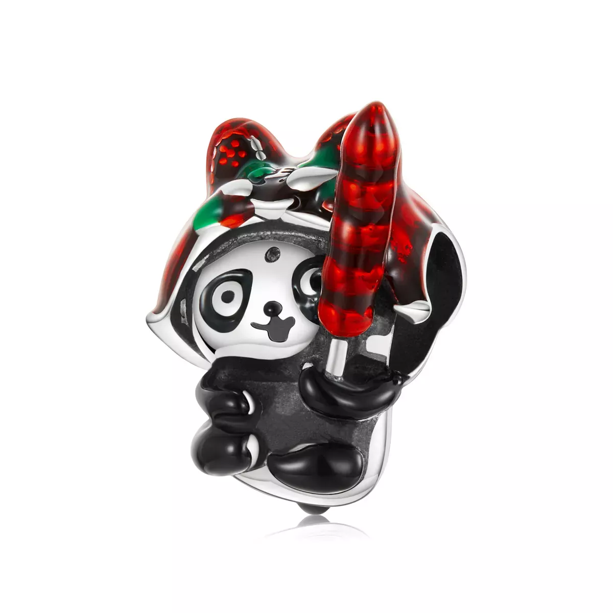 Pandora Style Panda with Tiger Hat Charm - SCC2105 Pandora Style Panda with Tiger Hat Charm - SCC2105