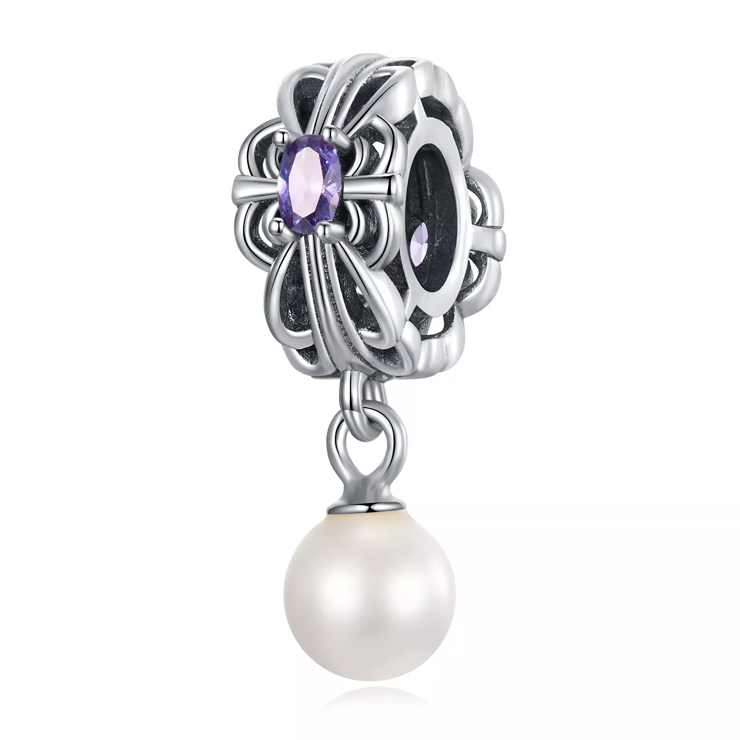 Pandora Style Pearl Streamer Charm - BSC638