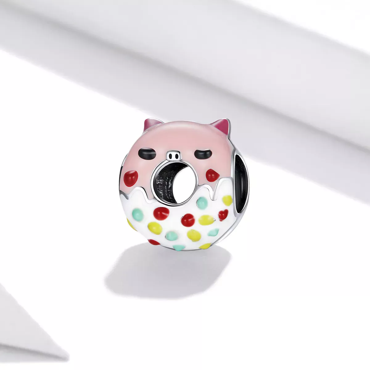 Pandora Style Piggy Donuts Charm - SCC1879