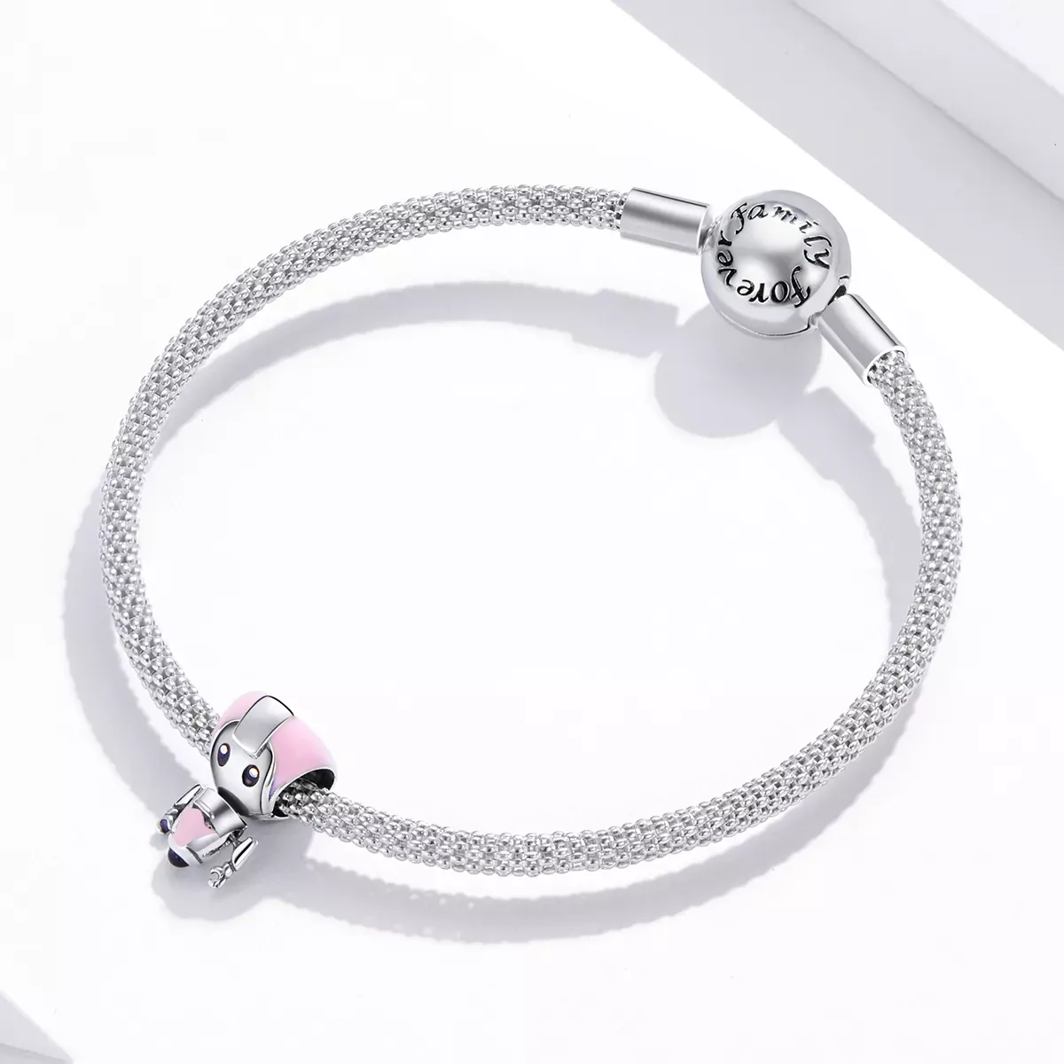Pandora Style Pink Baby Robot Charm - SCC1774