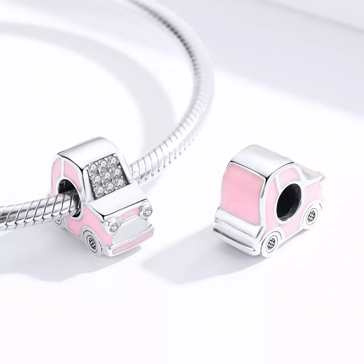 Pandora Style Pink Car Charm - SCC1380