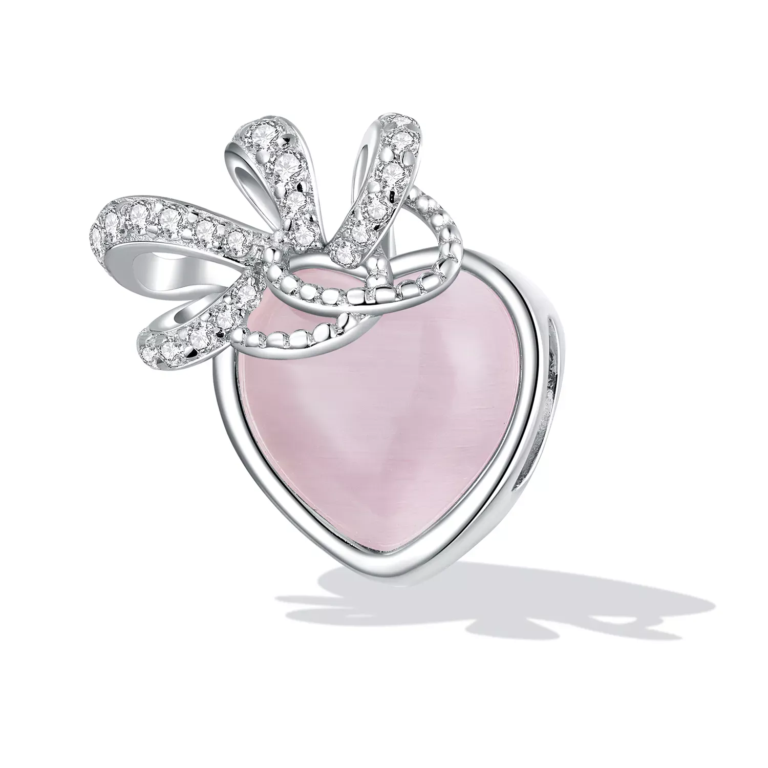 Pandora Style Pink Heart Charm - SCC2261