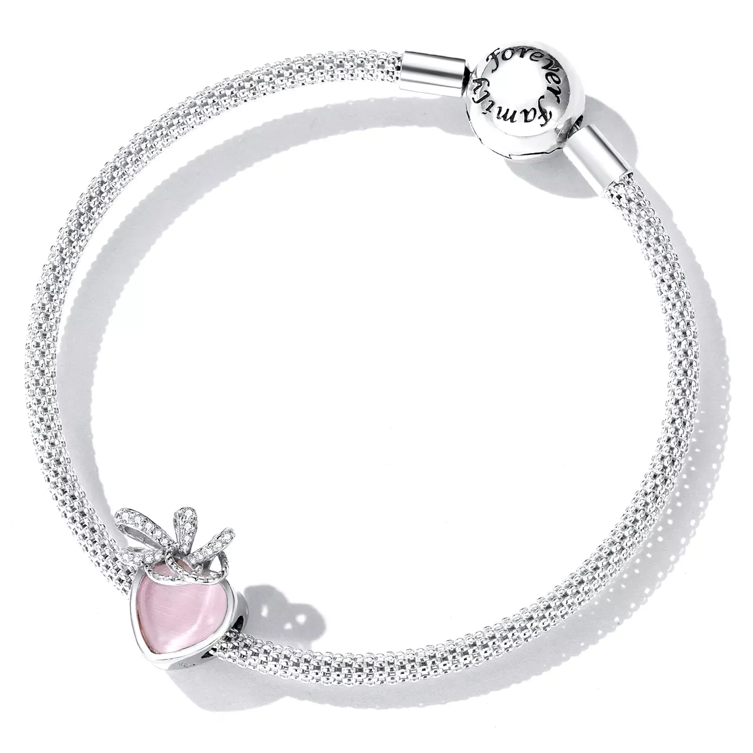 Pandora Style Pink Heart Charm - SCC2261