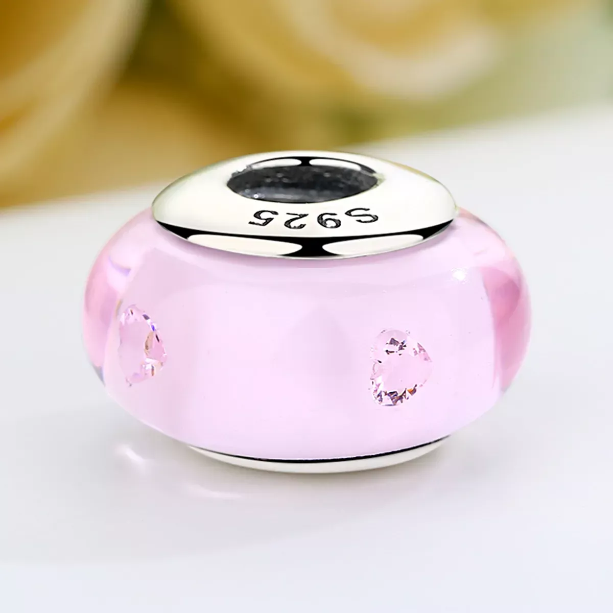 Pandora Style Pink Murano Glass Charm - SCZ003